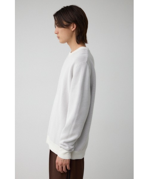 AZUL by moussy(アズールバイマウジー)の「ハニカムベーシッククルーネックニット(ニット/セーター・メンズ・ブラック/グレー/ホワイト・MEDIUM/LARGE)」の15枚目の写真