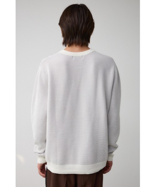 AZUL by moussy(アズールバイマウジー)の「ハニカムベーシッククルーネックニット(ニット/セーター・メンズ・ブラック/グレー/ホワイト・MEDIUM/LARGE)」の16枚目の写真