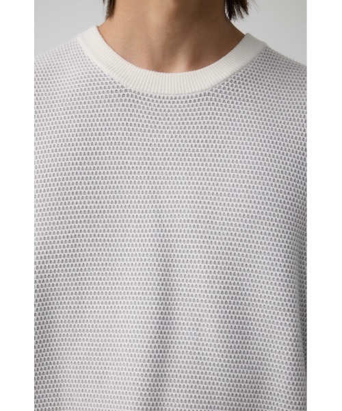 AZUL by moussy(アズールバイマウジー)の「ハニカムベーシッククルーネックニット(ニット/セーター・メンズ・ブラック/グレー/ホワイト・MEDIUM/LARGE)」の17枚目の写真