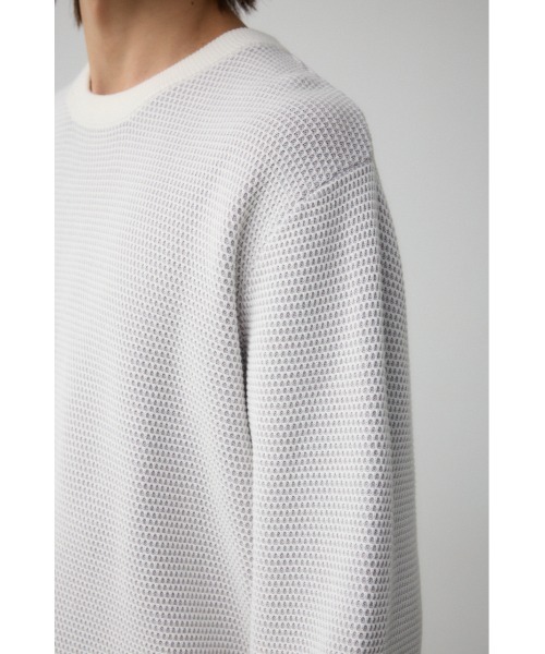 AZUL by moussy(アズールバイマウジー)の「ハニカムベーシッククルーネックニット(ニット/セーター・メンズ・ブラック/グレー/ホワイト・MEDIUM/LARGE)」の18枚目の写真