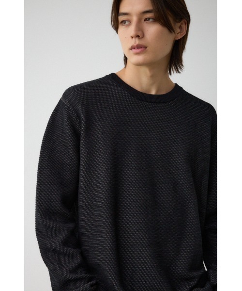 AZUL by moussy(アズールバイマウジー)の「ハニカムベーシッククルーネックニット(ニット/セーター・メンズ・ブラック/グレー/ホワイト・MEDIUM/LARGE)」の22枚目の写真