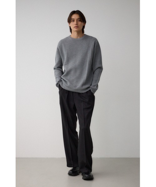 AZUL by moussy(アズールバイマウジー)の「ハニカムベーシッククルーネックニット(ニット/セーター・メンズ・ブラック/グレー/ホワイト・MEDIUM/LARGE)」の8枚目の写真