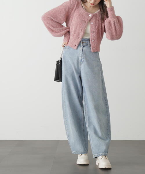 FREE'S MART(フリーズマート)の「◇ラメシャギーニットカーディガン(カーディガン/ボレロ・レディース・ピンク/グレー/グリーン系その他/ホワイト・FREE)」の11枚目の写真