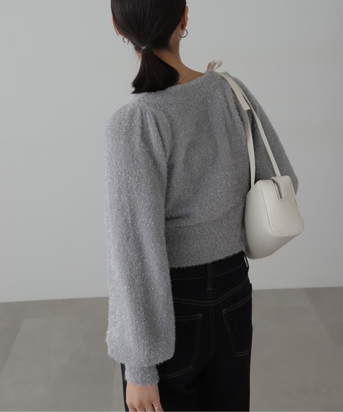 FREE'S MART(フリーズマート)の「◇ラメシャギーニットカーディガン(カーディガン/ボレロ・レディース・ピンク/グレー/グリーン系その他/ホワイト・FREE)」の14枚目の写真