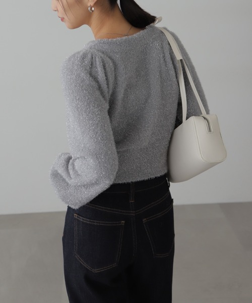 FREE'S MART(フリーズマート)の「◇ラメシャギーニットカーディガン(カーディガン/ボレロ・レディース・ピンク/グレー/グリーン系その他/ホワイト・FREE)」の15枚目の写真