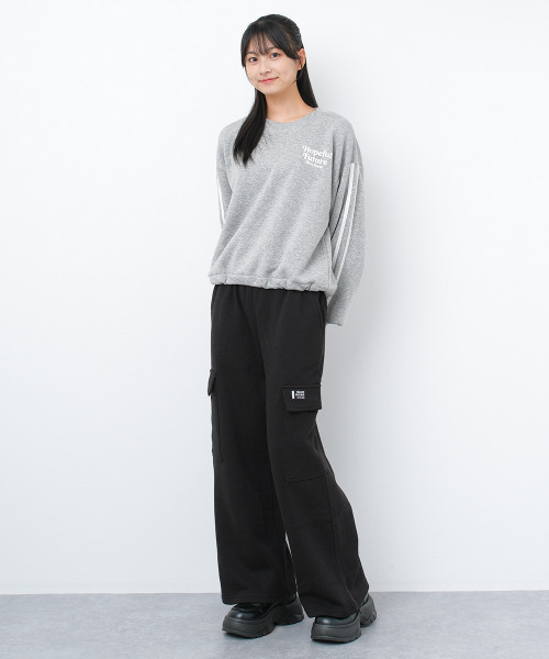 RiCO SUCRE（リコシュクレ）の「【裏起毛】ラインプルオーバー（スウェット・キッズ・サックスブルー/ブラック/杢グレー・130/140/150/160/165）」の7枚目の写真