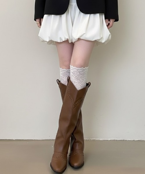 lilful（リルフル）の「スタッズアクセント ルーズウエスタンロングブーツ（ブーツ・レディース・ブラック/ブラウン/ダークブラウン・L/M）」の20枚目の写真