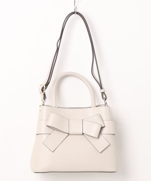 EDIT COLOGNE（エディットコロン）の「フロントリボンバッグ（ショルダーバッグ・レディース・ホワイト系その他/グレー/ブラック・ﾌﾘ-）」の2枚目の写真