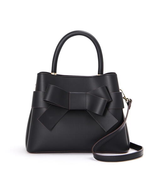 EDIT COLOGNE（エディットコロン）の「フロントリボンバッグ（ショルダーバッグ・レディース・ホワイト系その他/グレー/ブラック・ﾌﾘ-）」の4枚目の写真