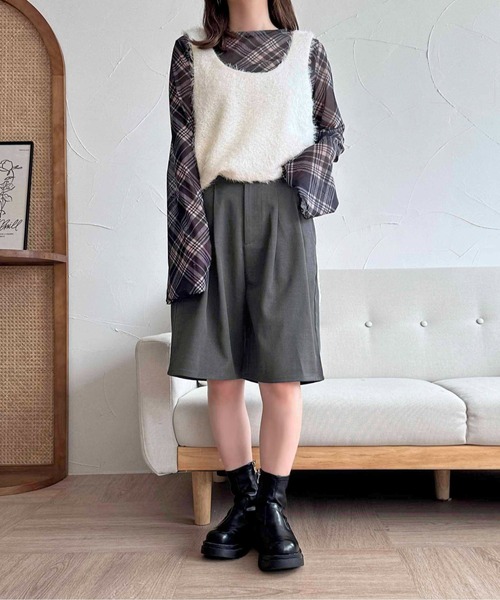apres jour clair(アプレジュールクレア)の「【apres jour clair】ハーフパンツ【ZOZOTOWN限定アイテム】(その他パンツ・レディース・ブラック/グレー/ブラウン系その他・フリー/X-LARGE)」の3枚目の写真