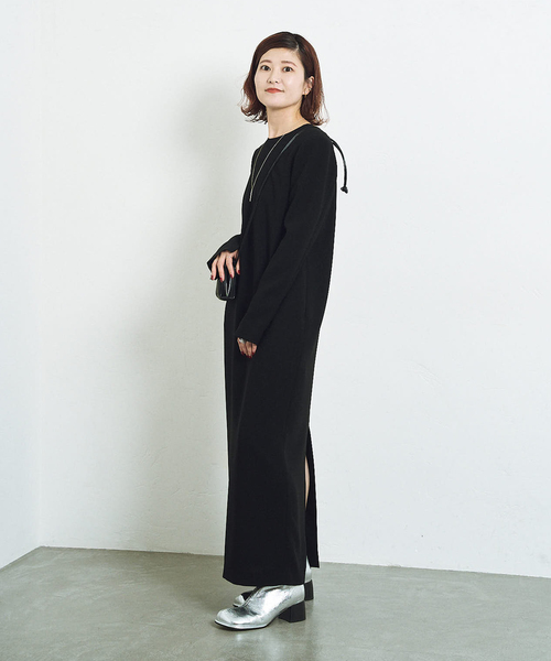 追加》ダブルクロスミニマルロングドレス 3（ワンピース）｜HARDY NOIR
