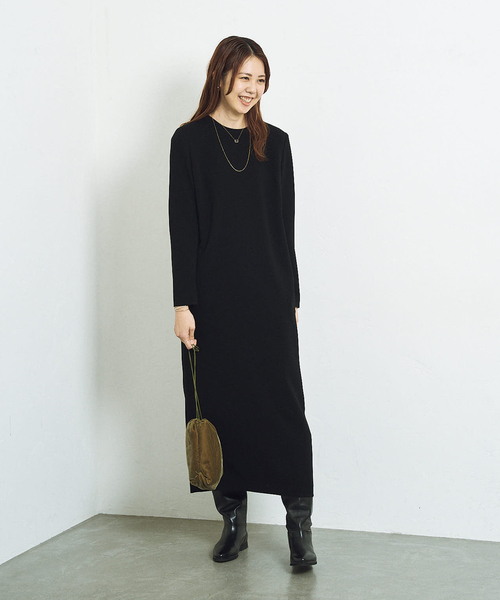追加》ダブルクロスミニマルロングドレス 3（ワンピース）｜HARDY NOIR