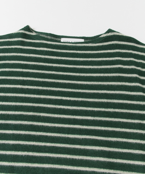 URBAN RESEARCH DOORS MENS（アーバンリサーチ ドアーズ メンズ）の「FORK＆SPOON 起毛ボーダーカットソー（Tシャツ/カットソー・メンズ・ネイビー/グレー/グリーン/ベージュ・40/38）」の5枚目の写真