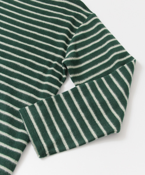 URBAN RESEARCH DOORS MENS（アーバンリサーチ ドアーズ メンズ）の「FORK＆SPOON 起毛ボーダーカットソー（Tシャツ/カットソー・メンズ・ネイビー/グレー/グリーン/ベージュ・40/38）」の6枚目の写真
