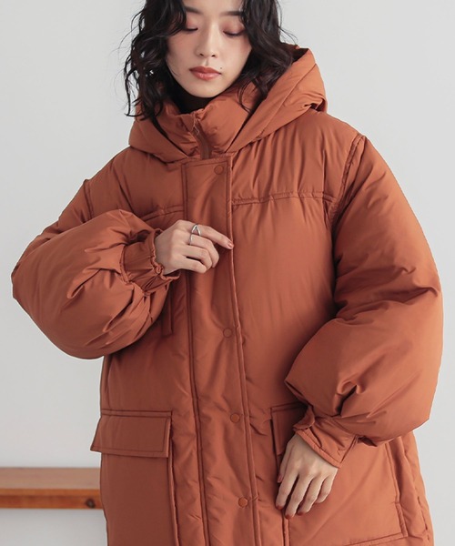 ボリュームパデットフードジャケット』（ダウンジャケット/コート）｜n