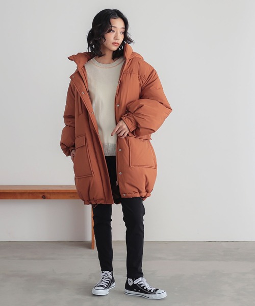 n'OrLABEL(ノアールレーベル)の「『ボリュームパデットフードジャケット』(ダウンジャケット/コート・レディース・テラコッタ/ライトベージュ/ブラック・FREE)」の21枚目の写真