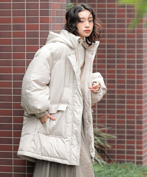 ボリュームパデットフードジャケット』（ダウンジャケット/コート）｜n