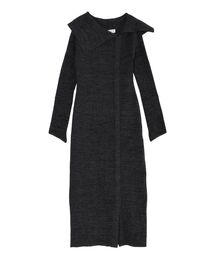 LAGUNAMOON | アシメネックリブニットワンピース(ワンピース)