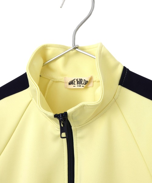 MAKE YOUR DAY（メイクユアデイ）の「トラックワンピース■80～140cm（ワンピース・キッズ・イエロー/サーモンピンク/ブラック・80/90/100/110/120/130/140）」の10枚目の写真