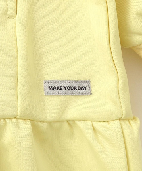 MAKE YOUR DAY（メイクユアデイ）の「トラックワンピース■80～140cm（ワンピース・キッズ・イエロー/サーモンピンク/ブラック・80/90/100/110/120/130/140）」の14枚目の写真