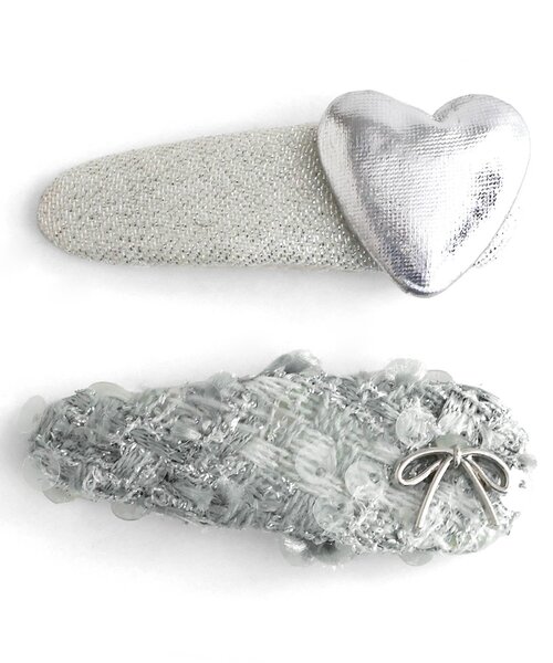 algy（アルジー）の「異素材2Pヘアピン（ヘアピン・キッズ・シルバー・FREE）」の5枚目の写真