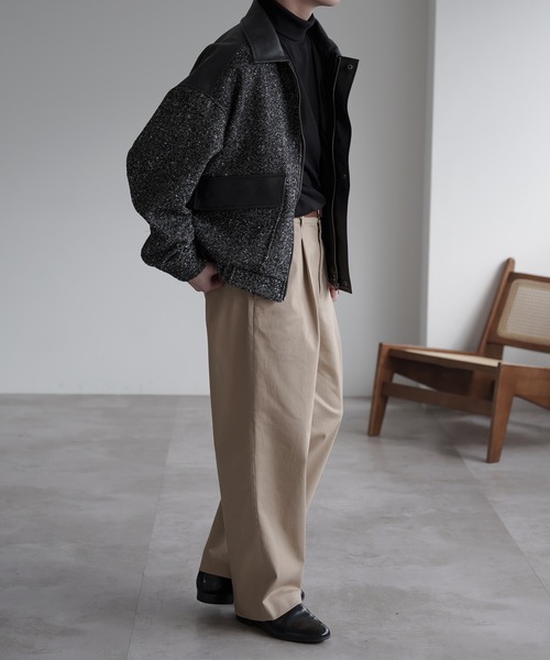 epnok（エプノック）の「ベーシックワイドテーパードパンツ（その他パンツ・メンズ・ライトベージュ/ブラック・マルチサイズ）」の8枚目の写真