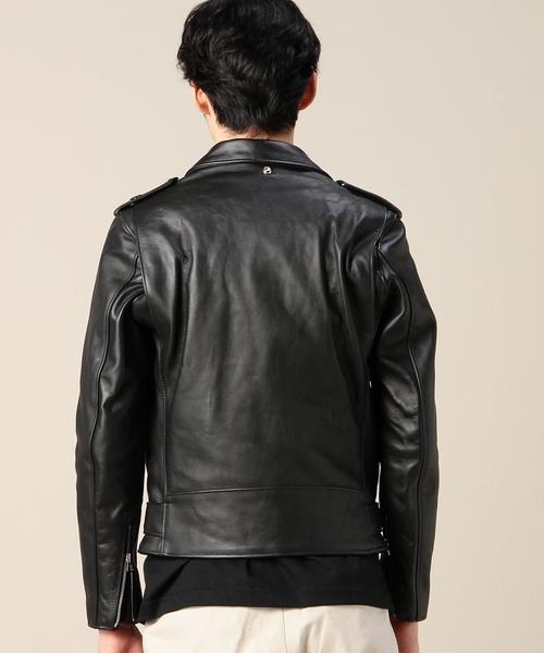Schott N.Y.C（ショット）の「＜Schott(ショット)＞ O/STAR TALL RIDER/ライダース◆（ライダースジャケット・メンズ・ブラック・40/36/38）」の2枚目の写真