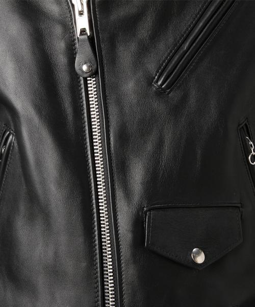 Schott N.Y.C（ショット）の「＜Schott(ショット)＞ O/STAR TALL RIDER/ライダース◆（ライダースジャケット・メンズ・ブラック・40/36/38）」の7枚目の写真