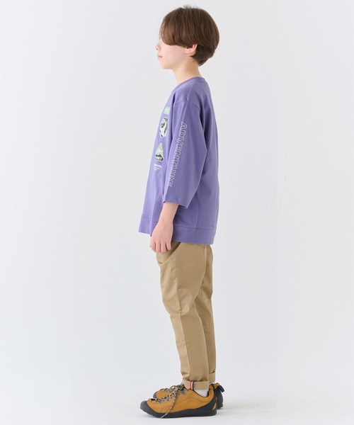 KRIFF MAYER Kid's Collection(クリフメイヤーキッズコレクション)の「【綿100%】楽LUCK-七分袖T(宇宙)(Tシャツ/カットソー・キッズ・パープル/ネイビー/イエロー/チャコール・160/150/120/170/140/130)」の8枚目の写真