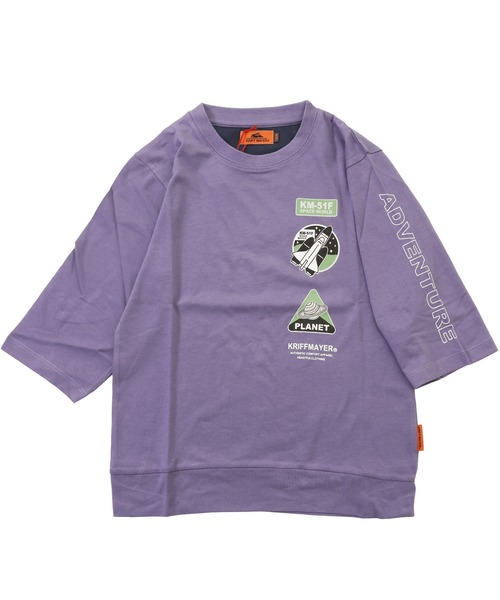 KRIFF MAYER Kid's Collection(クリフメイヤーキッズコレクション)の「【綿100%】楽LUCK-七分袖T(宇宙)(Tシャツ/カットソー・キッズ・パープル/ネイビー/イエロー/チャコール・160/150/120/170/140/130)」の18枚目の写真