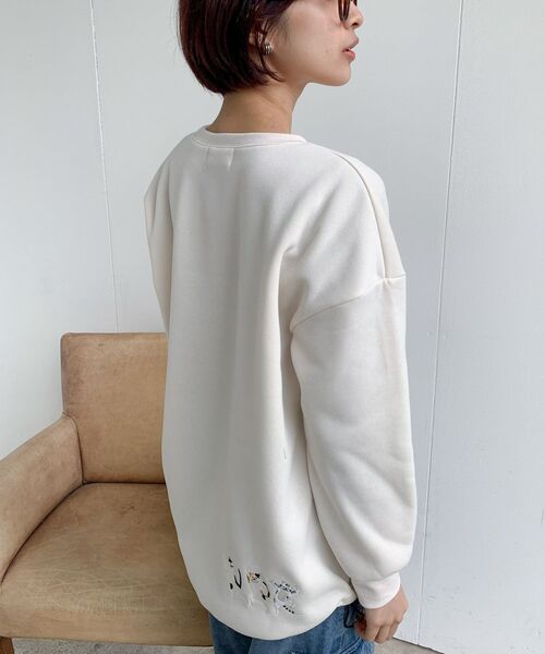 rps（アールピーエス）の「ブラブラ動物刺繍裾ドロスト裏起毛プルオーバー（スウェット・レディース・アイボリー/チャコールグレー/杢グレー/ホワイト系その他4/グレー系その他2・フリー）」の14枚目の写真