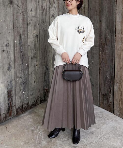 rps（アールピーエス）の「ブラブラ動物刺繍裾ドロスト裏起毛プルオーバー（スウェット・レディース・アイボリー/チャコールグレー/杢グレー/ホワイト系その他4/グレー系その他2・フリー）」の15枚目の写真