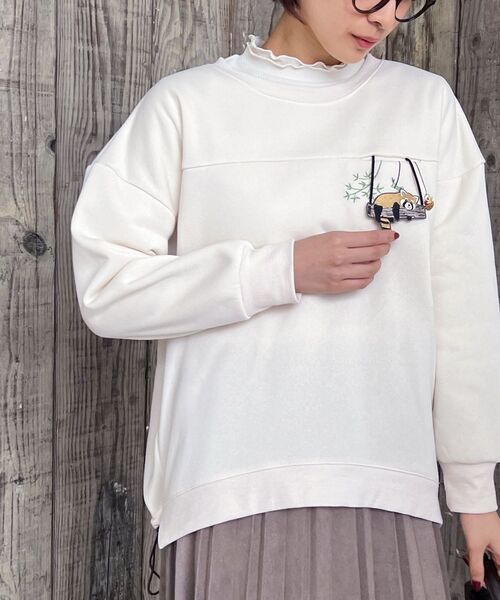 rps（アールピーエス）の「ブラブラ動物刺繍裾ドロスト裏起毛プルオーバー（スウェット・レディース・アイボリー/チャコールグレー/杢グレー/ホワイト系その他4/グレー系その他2・フリー）」の21枚目の写真