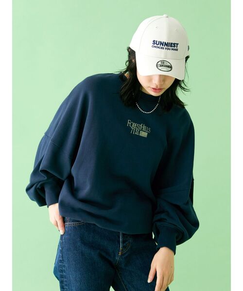 【WEB限定】刺繍ロゴルーズスウェット（スウェット）｜Ungrid（アングリッド）