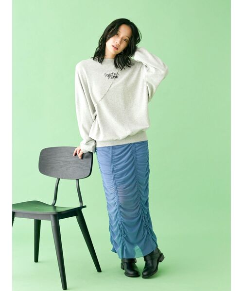 【WEB限定】刺繍ロゴルーズスウェット（スウェット）｜Ungrid（アングリッド）