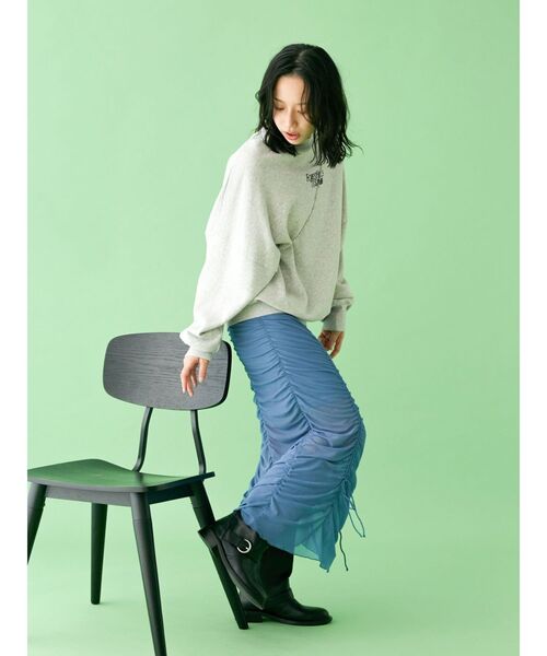 【WEB限定】刺繍ロゴルーズスウェット（スウェット）｜Ungrid（アングリッド）