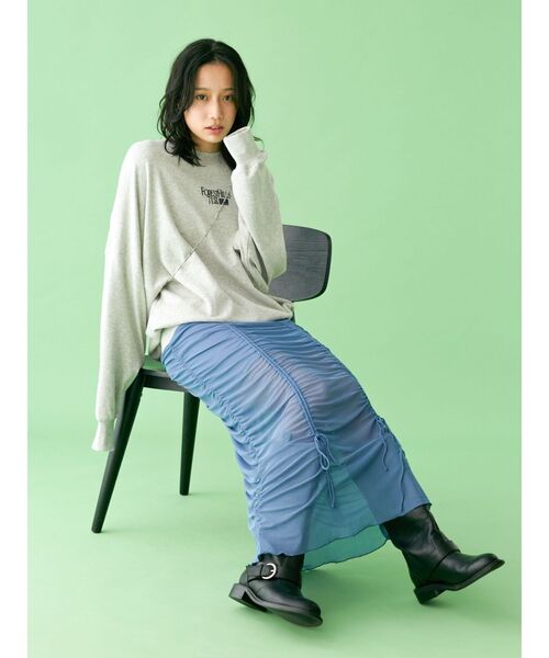 【WEB限定】刺繍ロゴルーズスウェット（スウェット）｜Ungrid（アングリッド）