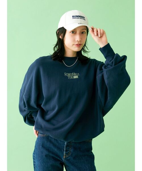 【WEB限定】刺繍ロゴルーズスウェット（スウェット）｜Ungrid（アングリッド）