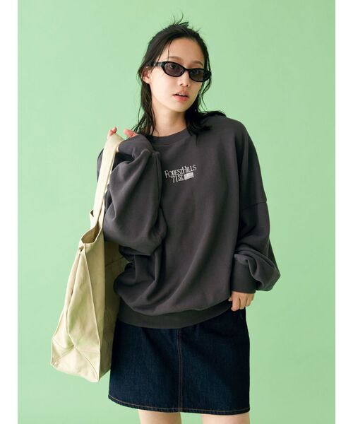 【WEB限定】刺繍ロゴルーズスウェット（スウェット）｜Ungrid（アングリッド）