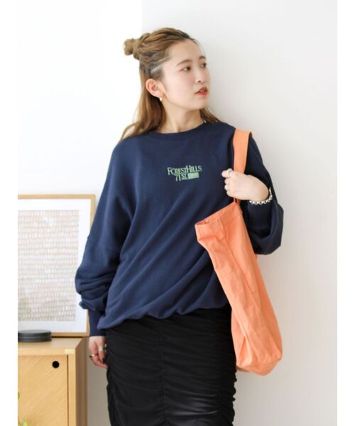 【WEB限定】刺繍ロゴルーズスウェット（スウェット）｜Ungrid（アングリッド）