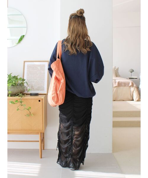 【WEB限定】刺繍ロゴルーズスウェット（スウェット）｜Ungrid（アングリッド）