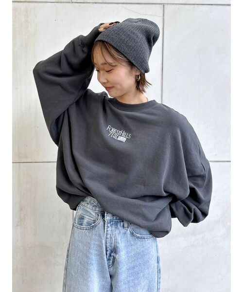 【WEB限定】刺繍ロゴルーズスウェット（スウェット）｜Ungrid（アングリッド）