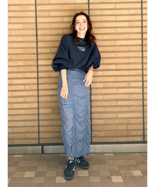 【WEB限定】刺繍ロゴルーズスウェット（スウェット）｜Ungrid（アングリッド）