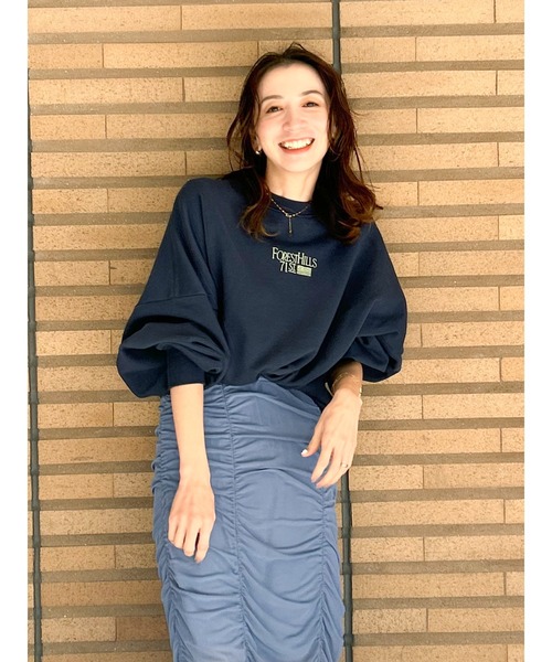 【WEB限定】刺繍ロゴルーズスウェット（スウェット）｜Ungrid（アングリッド）