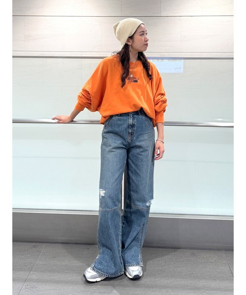 【WEB限定】刺繍ロゴルーズスウェット（スウェット）｜Ungrid（アングリッド）