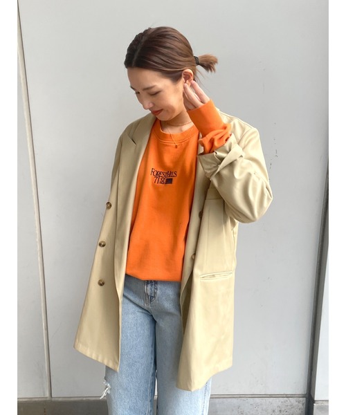 【WEB限定】刺繍ロゴルーズスウェット（スウェット）｜Ungrid（アングリッド）