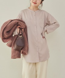 COHINA | バンドカラーバックギャザーシャツ 【低身長・小柄女性】(シャツ/ブラウス)