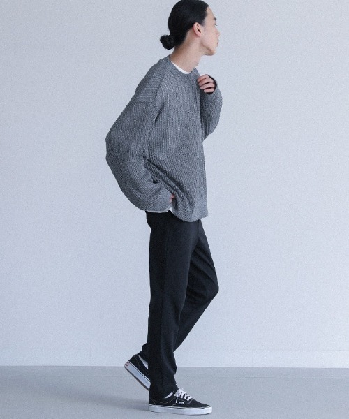 イッセイ:entre amis ダークグレー スラックス イッセイ:entre amis