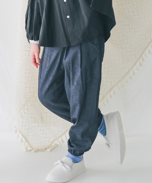 NHT（エヌエイチティー）の「NHT/エヌエイチティー ロングギャザーパンツ（その他パンツ・キッズ・カーキ/ブルー系その他7/ベージュ系その他6・120cm/130cm/140cm/150cm/160cm/110cm）」の3枚目の写真