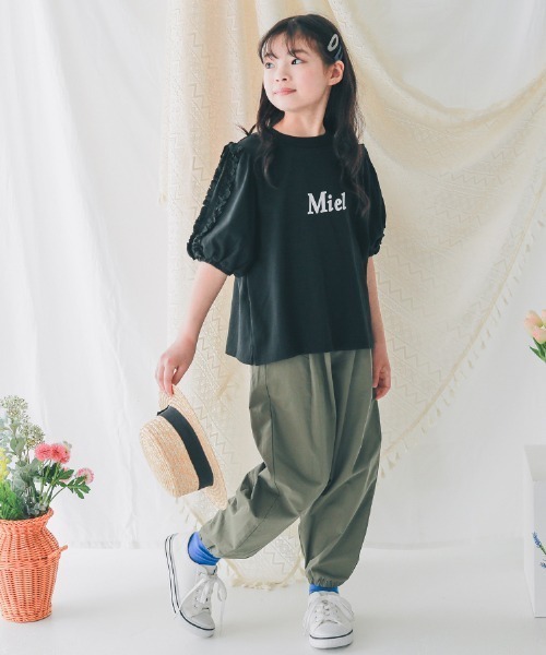 NHT（エヌエイチティー）の「NHT/エヌエイチティー ロングギャザーパンツ（その他パンツ・キッズ・カーキ/ブルー系その他7/ベージュ系その他6・120cm/130cm/140cm/150cm/160cm/110cm）」の8枚目の写真